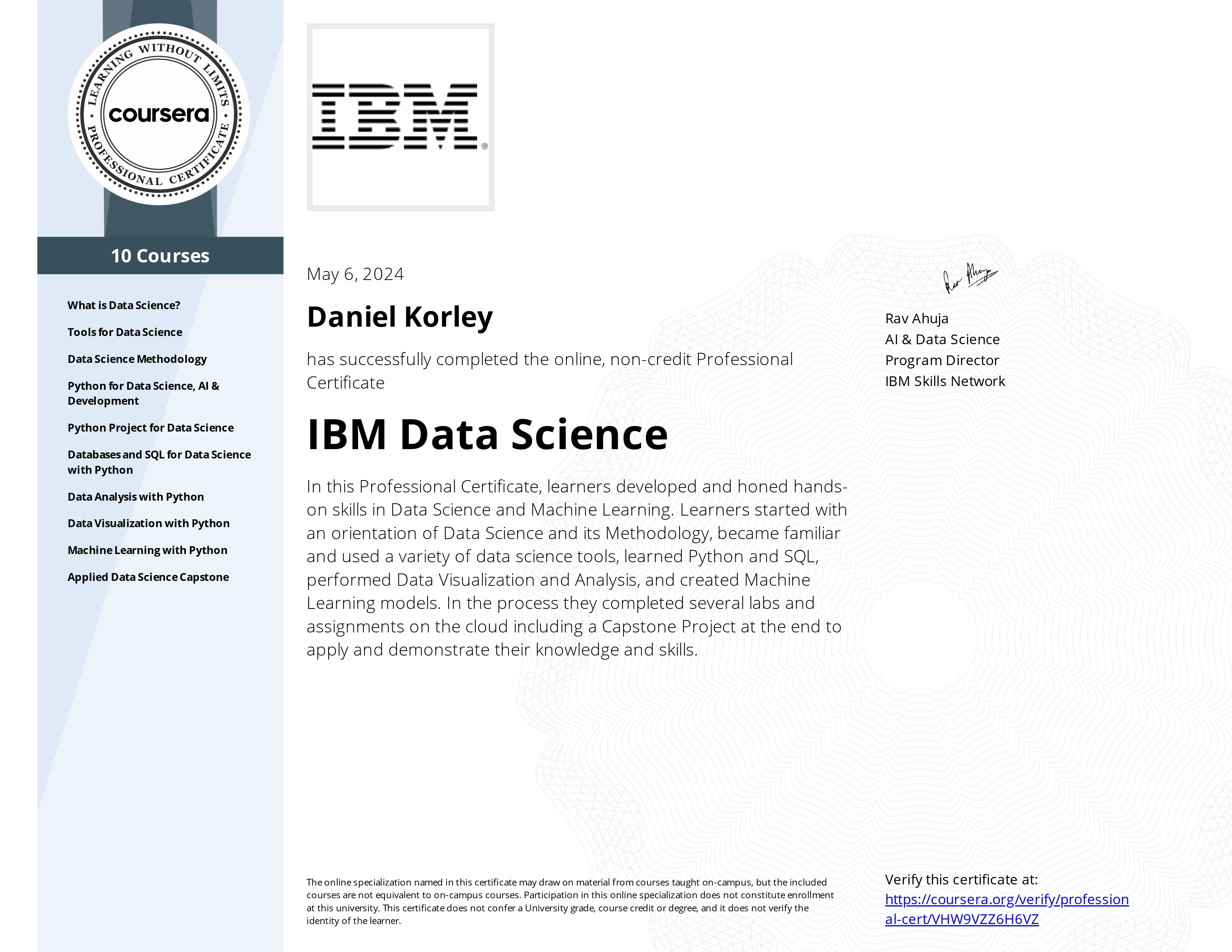 Certified Data Scientist